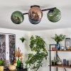 Koyoto Lampa sufitowa, Kula świetlna Niebeieski, Zielony, W kolorze miedzi, 4-punktowe