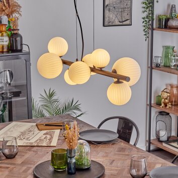 Chehalis Lampa wisząca, Kula świetlna, Lampa wisząca Biały, 8-punktowe