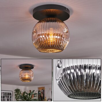 Ripoll Lampa sufitowa, Kula świetlna Chrom, Przydymiony, 1-punktowy