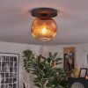 Ripoll lampa sufitowa, kula świetlna przezroczysty, miedziany, 1-punktowy