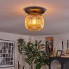 Ripoll lampa sufitowa, kula świetlna bursztynowy, 1-punktowy