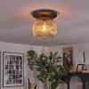 Ripoll Lampa sufitowa, Kula świetlna W kolorze bursztynu, Przezroczysty, 1-punktowy
