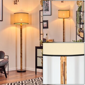 Chellas lampa stojąca kolory naturalne, czarny, 1-punktowy