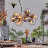 Gastor lampa wisząca, kula świetlna, lampa wisząca bursztynowy, przezroczysty, przydymiony, 8-punktowe
