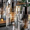 Hasvik lampa wisząca, lampa wisząca bursztynowy, chrom, przezroczysty, przydymiony, 4-punktowe