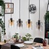 Hasvik lampa wisząca, lampa wisząca bursztynowy, chrom, przezroczysty, przydymiony, 4-punktowe