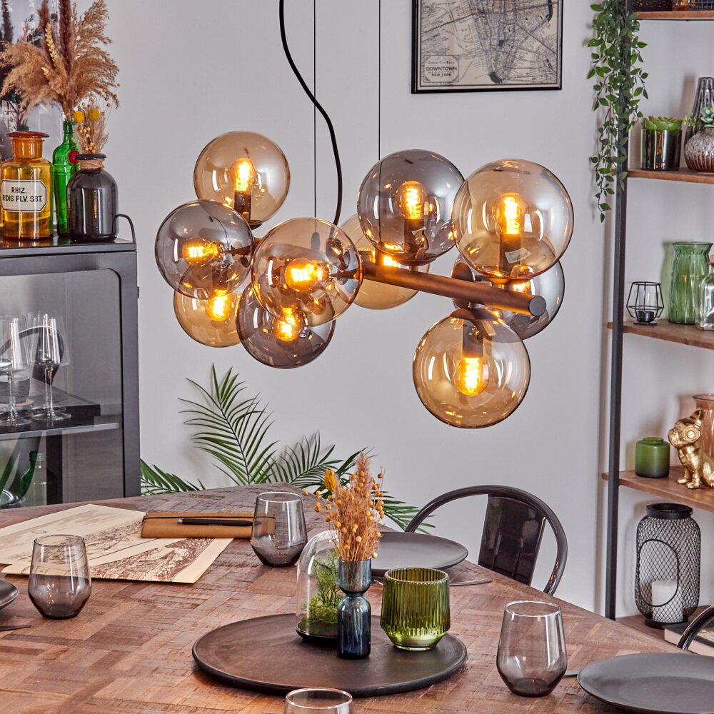Gastor Lampa wisząca, Kula świetlna, Lampa wisząca W kolorze bursztynu, Przydymiony, 10-punktowe main product photo