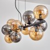Gastor lampa wisząca, kula świetlna, lampa wisząca bursztynowy, przydymiony, 10-punktowe