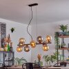 Gastor lampa wisząca, kula świetlna, lampa wisząca bursztynowy, przydymiony, 10-punktowe