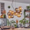 Gastor Lampa wisząca, Kula świetlna, Lampa wisząca W kolorze bursztynu, Przydymiony, 10-punktowe