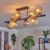 Koyoto lampa sufitowa, kula świetlna bursztynowy, przezroczysty, przydymiony, 8-punktowe