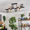 Koyoto lampa sufitowa, kula świetlna bursztynowy, przezroczysty, przydymiony, 8-punktowe