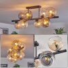 Koyoto lampa sufitowa, kula świetlna bursztynowy, przezroczysty, przydymiony, 8-punktowe