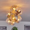 Koyoto lampa sufitowa, kula świetlna bursztynowy, przezroczysty, przydymiony, 8-punktowe