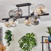 Koyoto lampa sufitowa, kula świetlna bursztynowy, przezroczysty, przydymiony, 8-punktowe