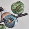 Koyoto Lampa sufitowa, Kula świetlna Niebeieski, Zielony, W kolorze miedzi, 8-punktowe