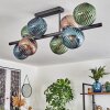 Koyoto Lampa sufitowa, Kula świetlna Niebeieski, Zielony, W kolorze miedzi, 8-punktowe
