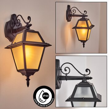 Fornelos oświetlenie zewnętrzne, zewnętrzny kinkiet, kinkiet czarny, 1-punktowy