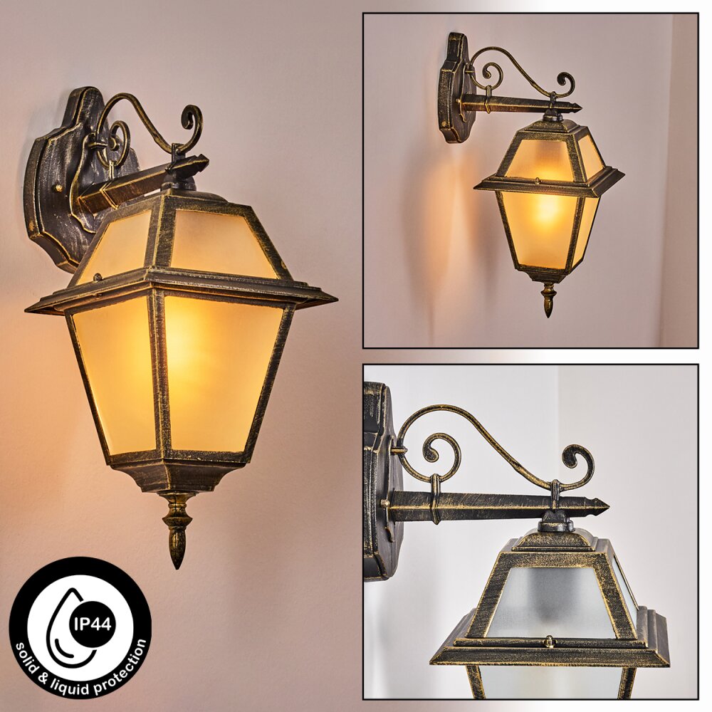 Fornelos Oświetlenie zewnętrzne, Zewnętrzny kinkiet, Lampa ścienna Złoty, Czarny, 1-punktowy main product photo