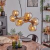 Koyoto lampa wisząca, kula świetlna, lampa wisząca bursztynowy, przydymiony, 8-punktowe