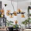 Koyoto lampa wisząca, kula świetlna, lampa wisząca bursztynowy, przydymiony, 8-punktowe