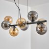 Gastor lampa wisząca, kula świetlna, lampa wisząca bursztynowy, przydymiony, 8-punktowe