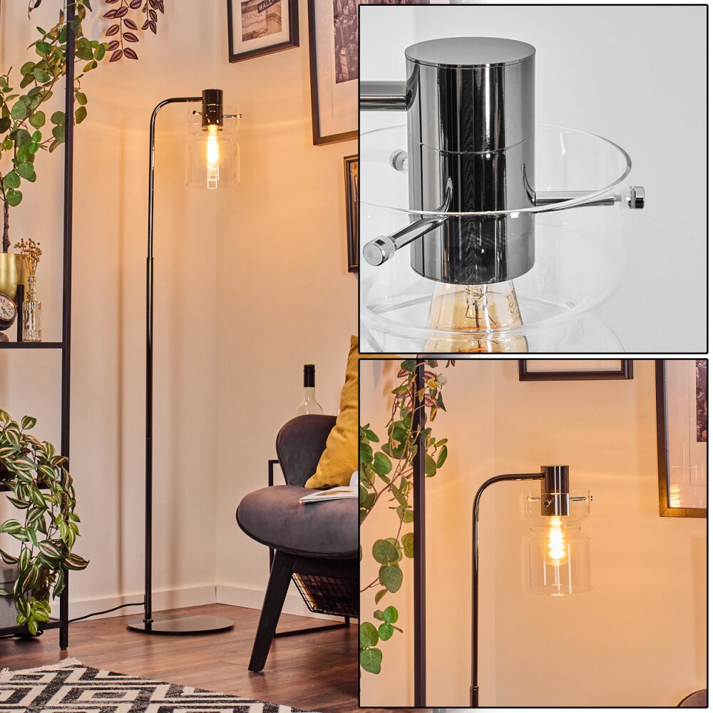 Hasvik Lampa stojąca Chrom, Czarny, 1-punktowy main product photo