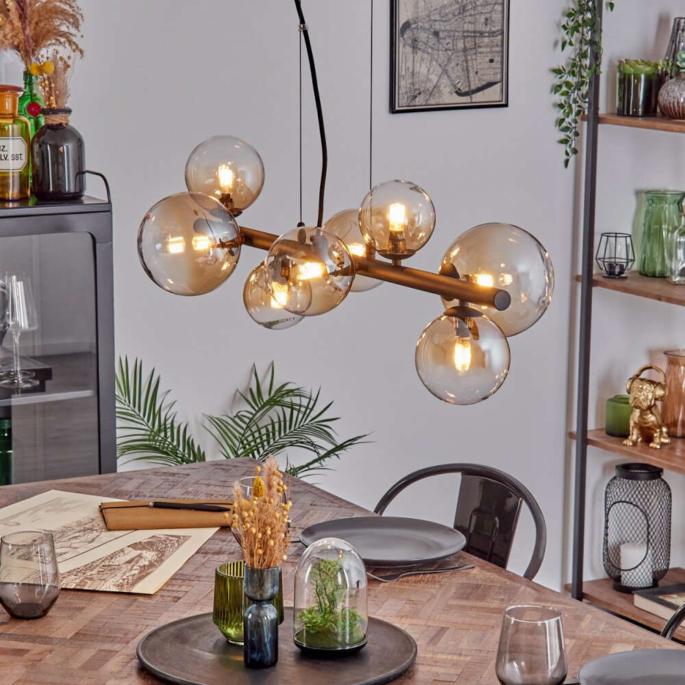 Chehalis Lampa wisząca, Kula świetlna, Lampa wisząca W kolorze bursztynu, Przezroczysty, 8-punktowe main product photo
