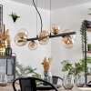 Chehalis lampa wisząca, kula świetlna, lampa wisząca bursztynowy, przezroczysty, 8-punktowe