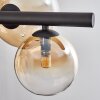 Chehalis lampa wisząca, kula świetlna, lampa wisząca bursztynowy, przezroczysty, 8-punktowe