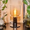 Hasvik lampka biurkowa, lampa stołowa, lampka do czytania chrom, czarny, 1-punktowy