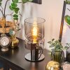 Hasvik lampka biurkowa, lampa stołowa, lampka do czytania chrom, czarny, 1-punktowy