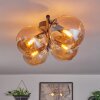 Gastor lampa sufitowa, kula świetlna bursztynowy, 4-punktowe