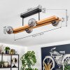 Chehalis lampa sufitowa, kula świetlna kolory naturalne, czarny, 4-punktowe