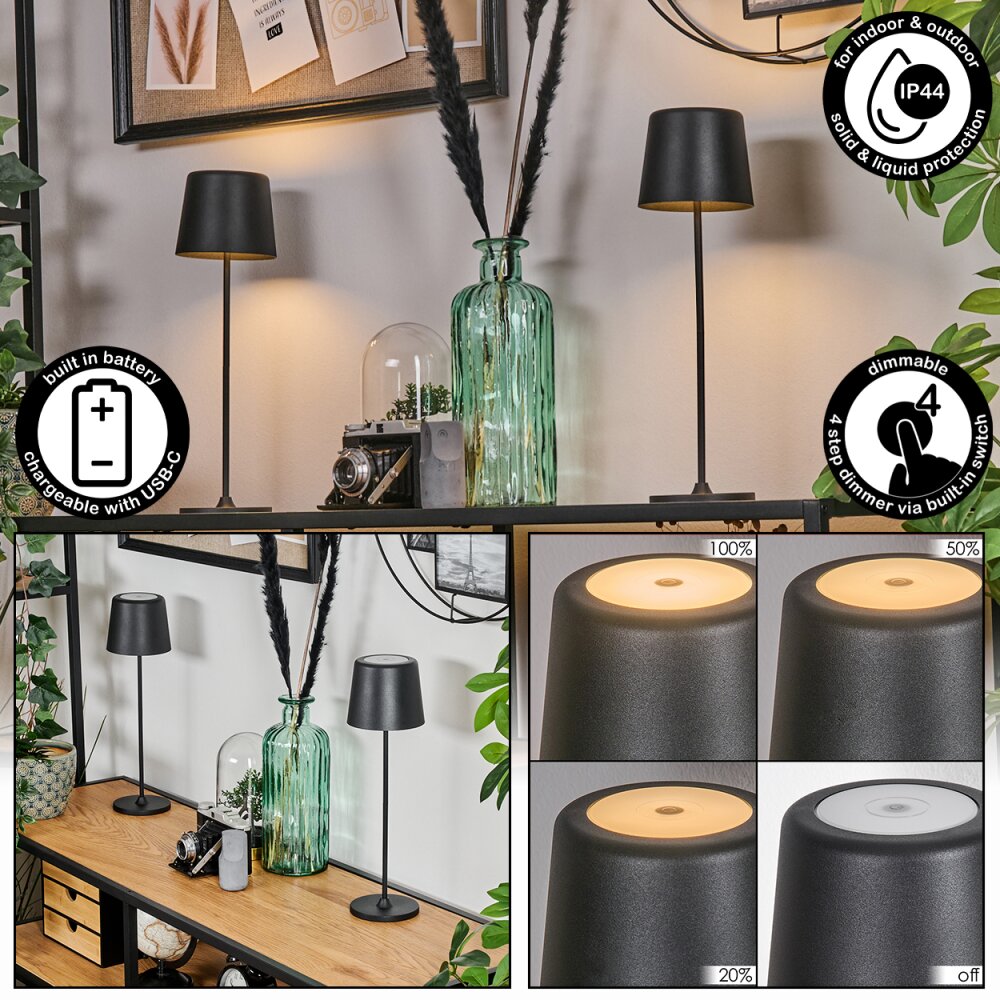 Belece Zewnętrzna lampa stołowa, Lampa stołowa LED Czarny, 1-punktowy main product photo