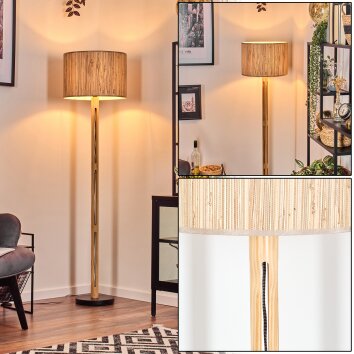 Barcos lampa stojąca kolory naturalne, czarny, 1-punktowy