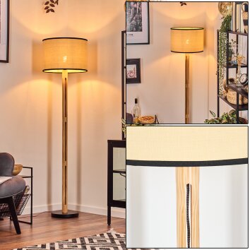 Chellas lampa stojąca kolory naturalne, czarny, 1-punktowy