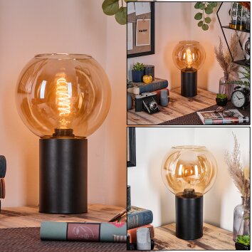 Koyoto kula świetlna, lampka biurkowa, lampa stołowa bursztynowy, 1-punktowy