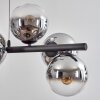 Koyoto lampa wisząca, kula świetlna, lampa wisząca chrom, przezroczysty, przydymiony, 8-punktowe