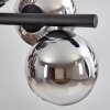 Koyoto lampa wisząca, kula świetlna, lampa wisząca chrom, przezroczysty, przydymiony, 8-punktowe