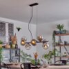 Koyoto lampa wisząca, kula świetlna, lampa wisząca chrom, przezroczysty, przydymiony, 8-punktowe