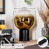 Koyoto kula świetlna, lampka biurkowa, lampa stołowa 20 cm złoty, przezroczysty, 1-punktowy