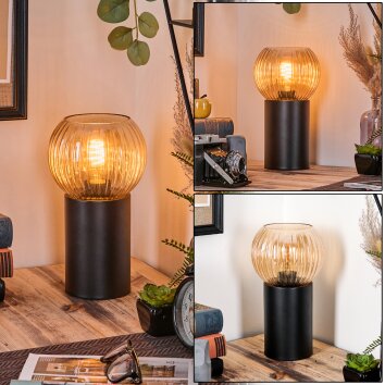 Koyoto kula świetlna, lampka biurkowa, lampa stołowa bursztynowy, 1-punktowy