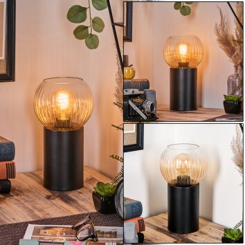 Koyoto kula świetlna, lampka biurkowa, lampa stołowa bursztynowy, przezroczysty, 1-punktowy
