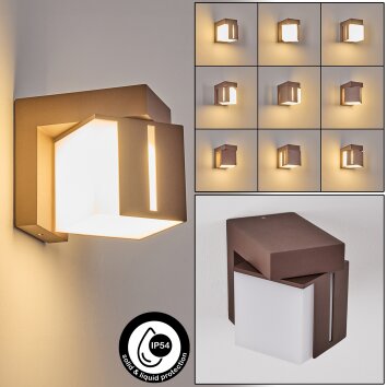 Swanek zewnętrzny kinkiet, kinkiet LED rdzawy, 1-punktowy