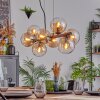Koyoto lampa wisząca, kula świetlna, lampa wisząca bursztynowy, przezroczysty, 8-punktowe