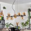 Gastor lampa wisząca, kula świetlna, lampa wisząca bursztynowy, przezroczysty, 10-punktowe