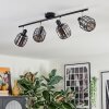 Ennor Lampa sufitowa, Spot sufitowy Czarny, 4-punktowe