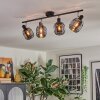 Ennor Lampa sufitowa, Spot sufitowy Czarny, 4-punktowe
