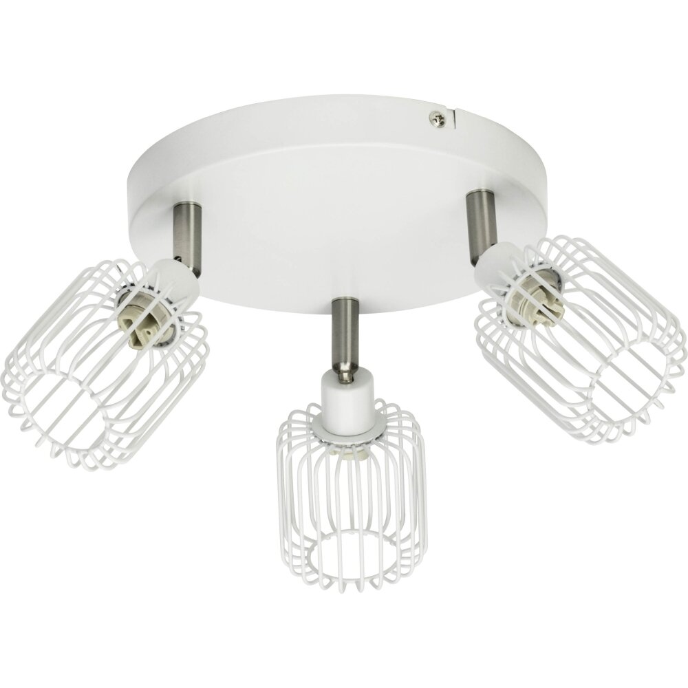 Brilliant Flavian Lampa w kształcie rondla z reflektorkami Biały, 3-punktowe main product photo